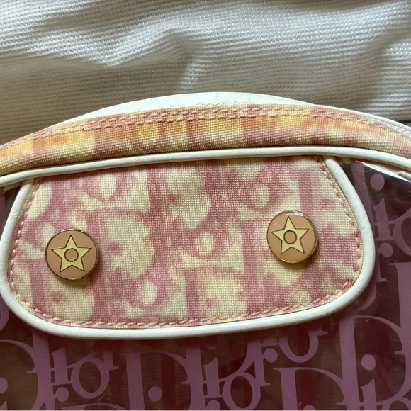 Dior Vintage 2000’s Pink Transparent Monogram Crossbody Bag - Picture 7 of 8